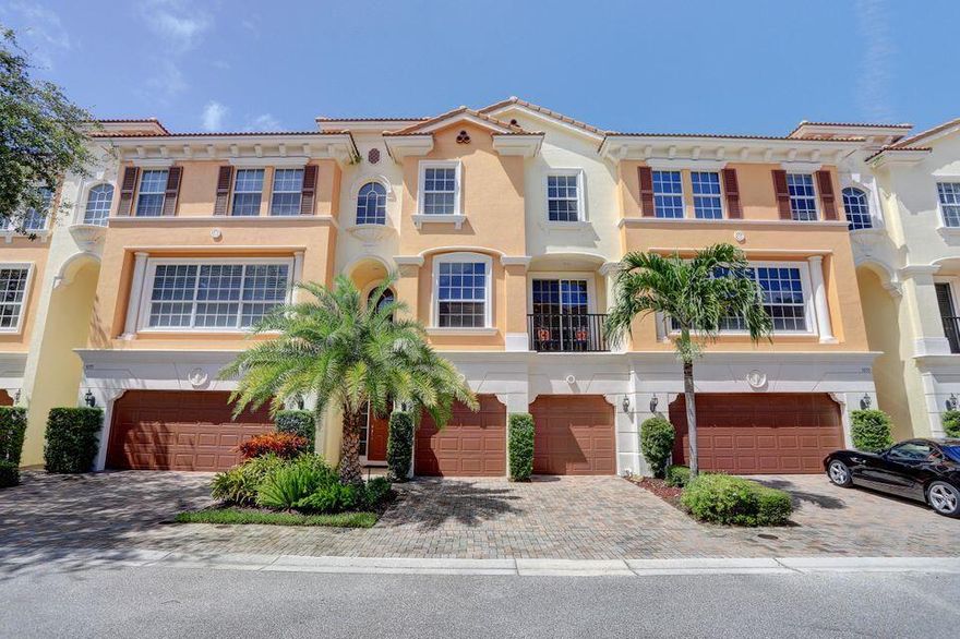 Welcome to Trieste, the pinnacle of luxury living in East Boca Raton! This Casa Luna Model townhome, located in a prestigious 12-acre gated community built by Toll Brothers, offers elegance, comfort, and sophistication at every turn. Property Features: 3 Bedrooms / 3.5 Bathrooms with an open, bright floor plan Stunning marble floors with custom mirror inlays Dedicated private office ideal for work or relaxation Hurricane impact windows for safety and peace of mind Elegant bullnose corners and granite countertops in the chef's kitchen Tankless hot water heater for energy efficiency Two expansive decks to enjoy the Florida sunshine Private elevator and spacious 2-car garage with extra storage Two-zone heating & cooling (Seer 17) for year-round comfort  Air scrubber, ultra-violet light, and two-stage condenser (installed 2019) Convenient proximity to the community pool with an outdoor kitchen perfect for entertaining and pet-friendly enjoyment Scenic jogging and biking paths 24-hour manned guard gate for security and peace of mind Lush, tropical landscaping for a serene and private atmosphere  Just over 1 mile to Boca's private beaches Minutes from Mizner Park, Downtown Delray Beach, and Town Center Mall Quick and easy I-95 access off Yamato Road perfect for commuters Experience the Trieste lifestyle! This extraordinary townhome is ready to be yours. Don't miss this rare opportunity to live in one of East Boca's most sought-after communities. Furniture has been removed  Schedule your private showing today and elevate your life with East Boca luxury living! #TriesteLiving #LuxuryTownhome #BocaLuxuryLiving