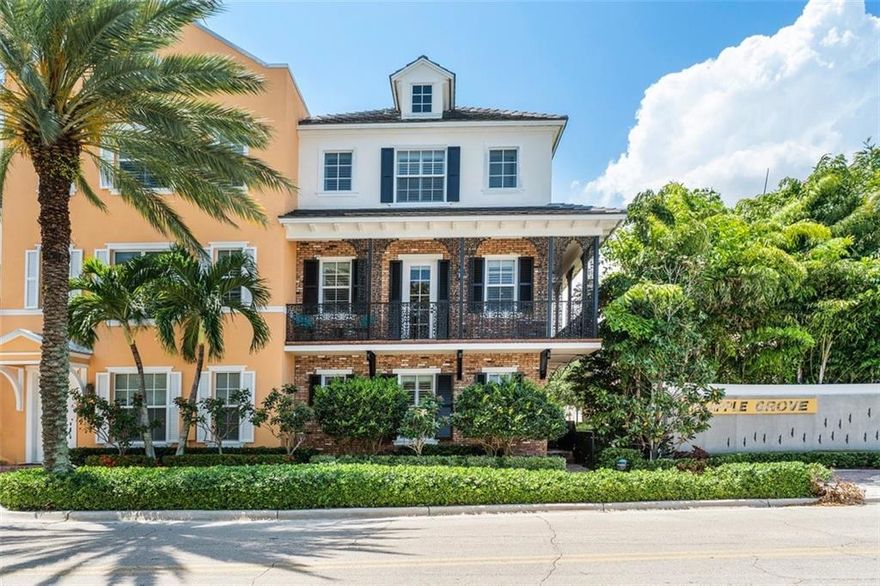Live where all the action is in Pineapple Grove Art district's newer Cannery Row development in the heart of downtown Delray! This 3 BR / 3.5 BA townhome is just a block from the new Ray hotel, 3 blocks to Atlantic Ave shopping and dining, and a golf cart ride to the beach. A charming New Orleans-style balcony wraps around this spacious 2132 SF unit, and elegant plantation shutters frame impact windows that illuminate the designer kitchen and beyond. An attached 2-car garage with epoxy floors and built-ins is an added bonus. The property offers a heated pool, spa, and cabanas, all lushly landscaped by an award-winning architect. Designed to be one of downtown Delray’s premier communities, Cannery Row is the ideal home-base for living in the heart of everything! Showings start Mon. 4/11