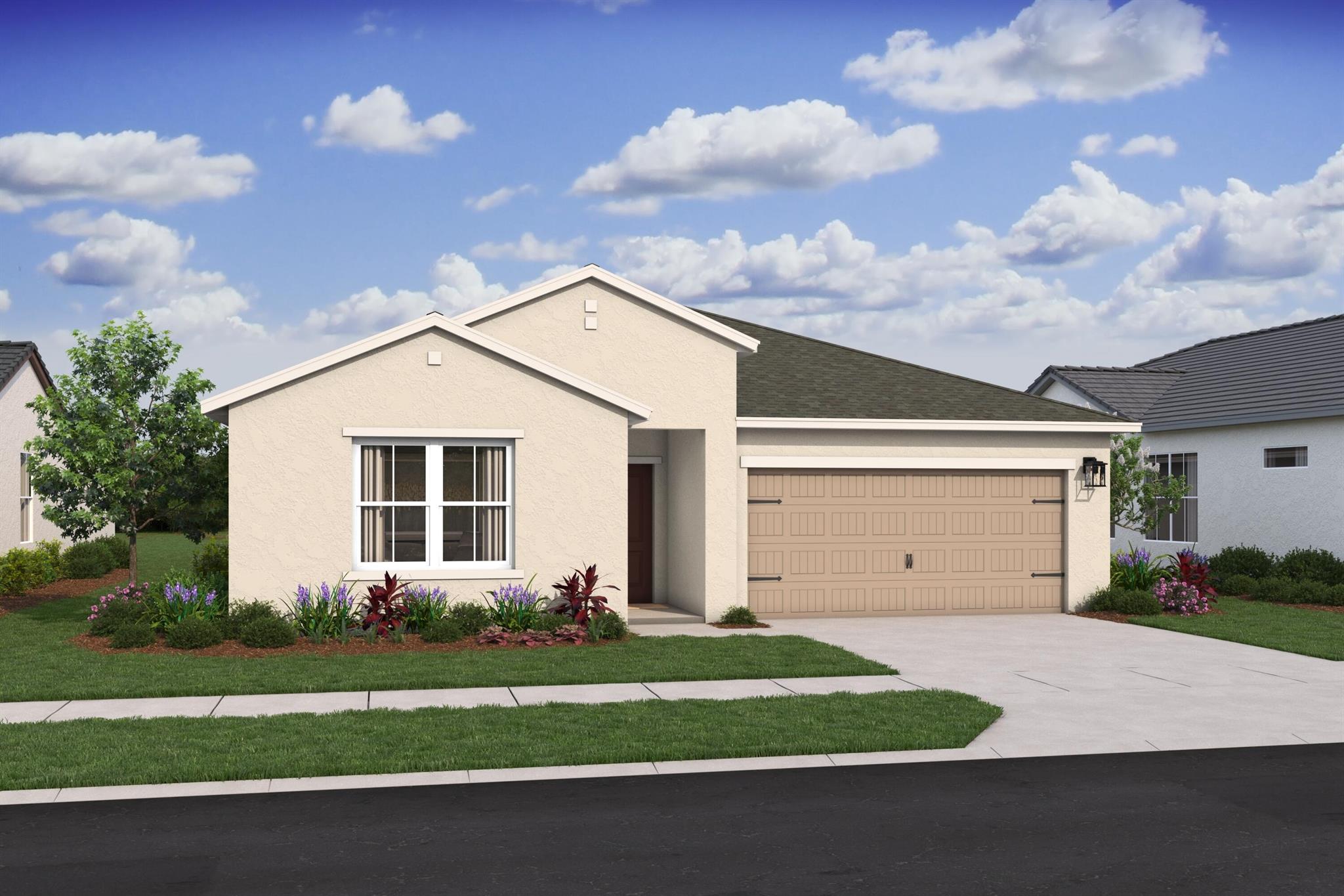 Modern 4-Bed, 3-Bath Home with Private Guest Suite - Prime Location Near Treasure Coast High.Welcome to this beautifully appointed Passionflower II, a spacious open-concept 4-bedroom, 3-bath home that offers both style and smart functionality. Located within walking distance of Treasure Coast High School, and just minutes from shopping, dining, and major roadways, this home truly has it all.This home's standout feature is the Extra Suite Plus, offering a private entrance, full bath, and flexible living space--ideal for guests, extended family, or a home office.Step inside to find a modern kitchen featuring luxurious Winstead Birch Quill cabinets, quartz countertops, designer pendant lighting, and a full GE stainless steel smart appliance suite. The vaulted ceilings in the great