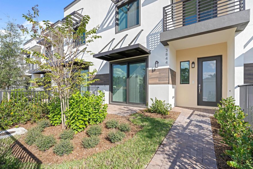 Great valu , conveniences, new construction, it was built 2021 and located in the heart of west palm beach, minutes away from shopping center and highway , minutes to city place, large floor plan combined with privacy of a house and garage ,full concrete block construction,Energy saving features,full huffcane-impact windows and doors, top of line appliances.