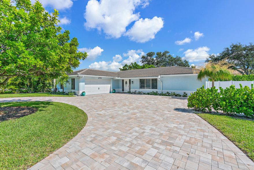 The Tequesta Country Club home you've been waiting for.  Solid concrete block 3-bedroom, 2-bath pool home. Long term value added with 2019 upgrades and improvements that include concrete tile roof, hurricane impact windows and sliders, wood-look tile floors, bathrooms, kitchen, appliances and the list goes on. Even more recent upgrades include new duct work, new pool surface, new pool equipment and travertine decking, new paver driveway, attic insulation, and new sod. Open and full of light, this split floor-plan welcomes you in and uses all of it's square footage efficiently. Smooth ceilings and recessed lighting modernize this classic Florida home. Oversized lot provides plenty of side and backyard. Come live in paradise in the Village of Tequesta!
