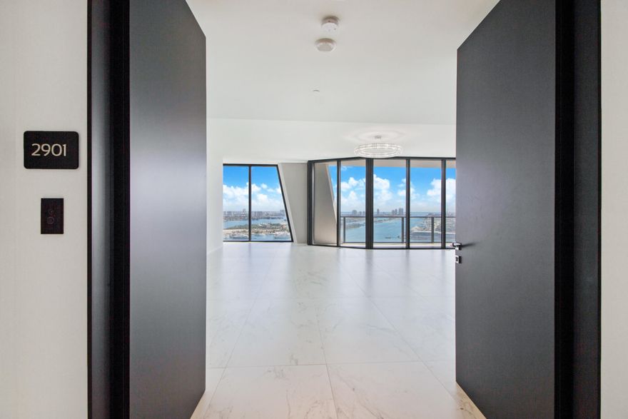 Museum in the Sky. This half-floor residence by Zaha Hadid. With over 30,000 square feet of architecturally designed amenities and gathering spaces. Opulence Defined. Live in a truly boutique first class luxury high rise in the center of Miami's most exciting areas of town. With water views of Biscayne Bay, Intracoastal and city views of Miami enjoy the amazing space in your great room for entertaining or just an intimate family brunch on the weekends. With the finest kitchen boasting a full display of Gaggenau and Sub Zero appliances awaken your master chef. A Smart Home with Crestron System. This 4,600 ft2 unit has 4 Bedrooms and 5 1/2 Bathrooms with staff/utility room. Onsite Concierge and Helipad to facilitate every desire.