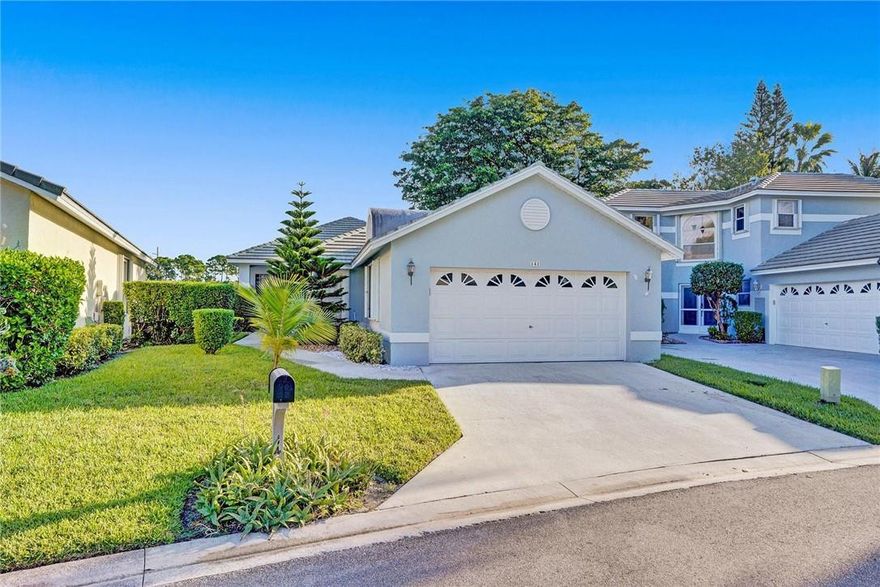 BEAUTIFUL ONE STORY HOME IN THE RESORT STYLE GATED COMMINITY OF RIVERBRIDGE. LAKEFRONT VIEWS FROM THIS OPEN FLOOR PLAN HOME WITH VAULTED CEILINGS, CUSTOM KITCHEN WITH EPOXY COUNTER TOPS AND STAINLESS STEEL APPLIANCES. 3YR NEW ROOF, HURRICANE SHUTTERS, REMODELED MASTER BATHROOM AND WALK IN CLOSETS!! THIS STUNNING LAKFRONT LOT WITH A PRIVATE BACK YARD AND TROPICAL LANDSCAPING IS WHAT MAKES THIS A ONE OF A KIND HOME! THE AMENITIES INCLUDE 2 HEATED POOLS, TENNIS COURTS, BASKET BALL COURTS, FITNESS CENTER, PLAYGROUND, KIDDIE POOL AND MUCH MORE!!