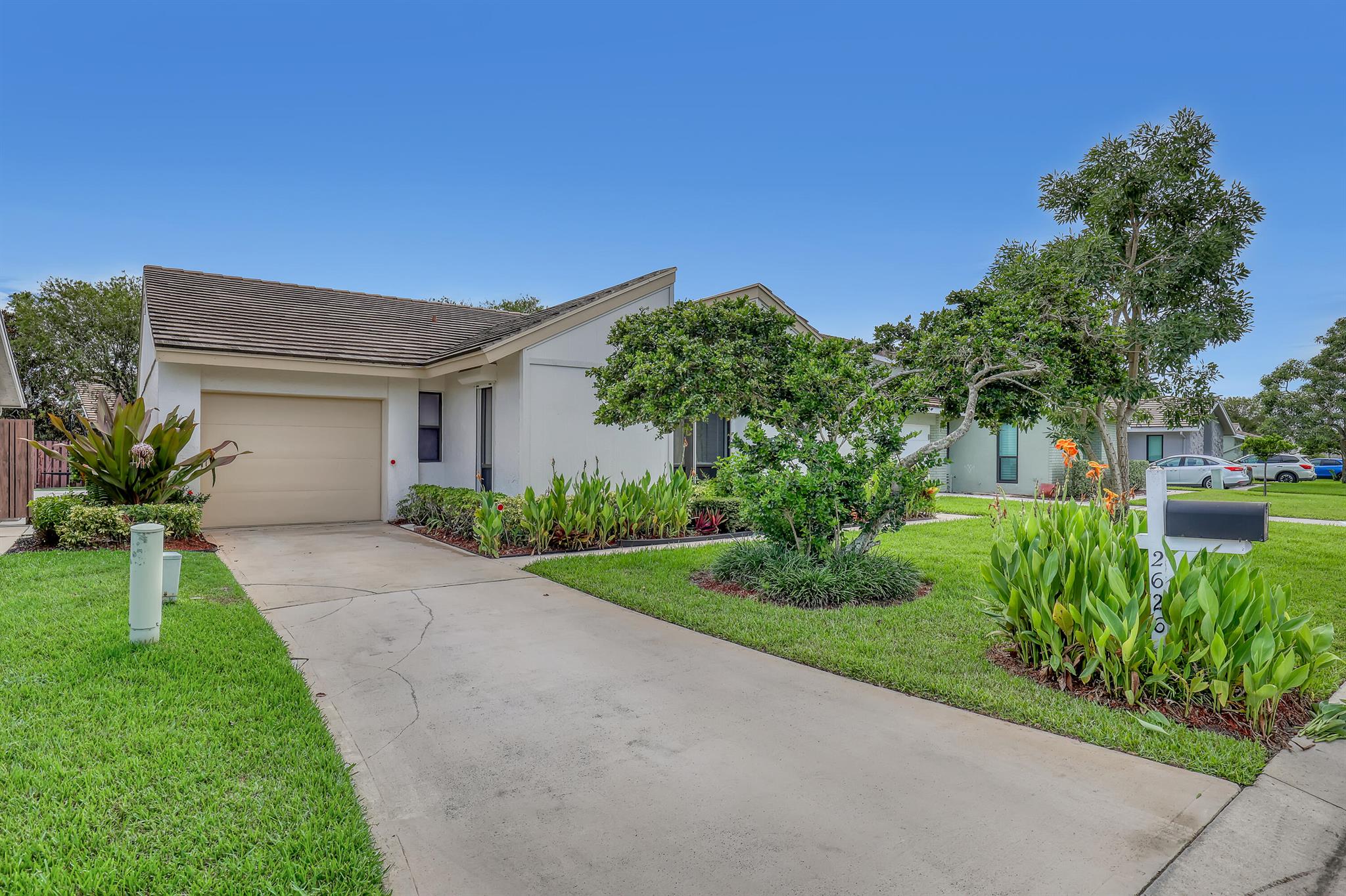 OPPORTUNITY KNOCKS !! One of the larger homes in Egret Pond ( 1722 inside square feet ) clean and well maintained but mostly original. Three bedrooms , split plan, two baths also attached Florida Room. Eat in kitchen and formal dining area. Vaulted ceiling in Living room. Flat tile roof new in 2010, water heater in 2015 and a/c in 2019. Electric shutters on most windows, fenced back yard. Available immediately with furnishings if desired. Egret Pond is in Martin Downs where golf club membership and Tennis and Pool club , also by membership available. Pets allowed with restrictions. Easy access to Rt 95 and Florida's Turnpike. Lease okay with restrictions.This home is ready and priced for new owners to put their own finishing touches to.