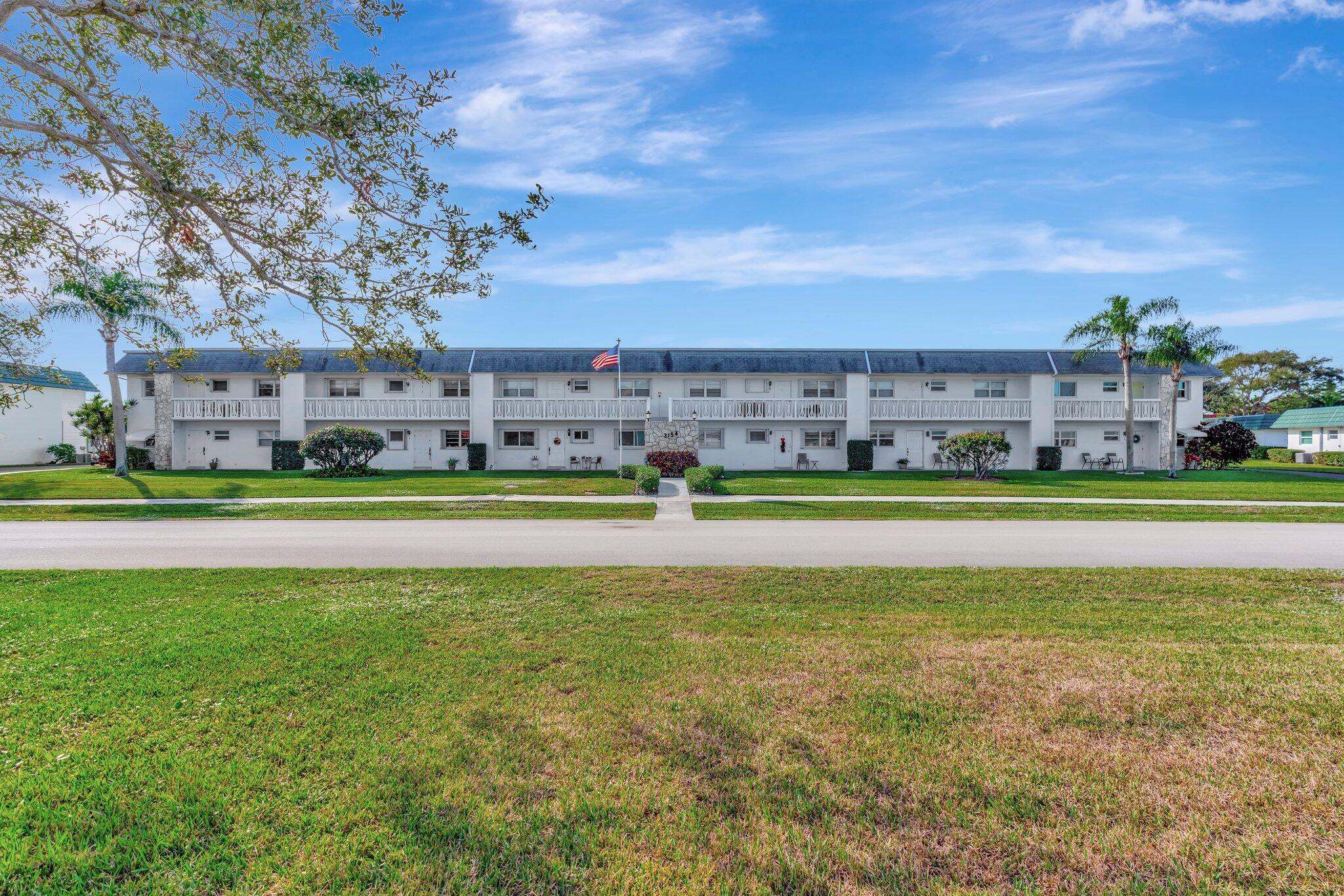 This 2-bedroom, 2-bath first-floor condo is your opportunity to own in a well-maintained 55+ community. Accordion shutters provide peace of mind, and the roof has been freshly coated with cool roof paint, backed by a 15-year warranty.Ready for your personal touch, this unit offers a comfortable layout and a welcoming community lifestyle. Amenities include a pool, clubhouse with a library, social room, and a fully equipped kitchen--perfect for events and gatherings. Residents can take part in a variety of social activities. Cable, internet, water, and sewer are all included in the maintenance fee. Ideally located near shopping, dining, and a fitness center. Just 20 minutes to PBI.