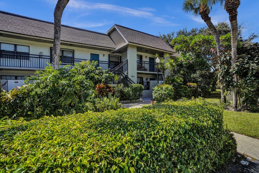 Well-maintained 2-bedroom, 2-bath second-floor unit offering 1,120 sq. ft. of comfortable living space. Features include ceramic tile floors throughout, an eat-in kitchen with a pass-through to the dining and living areas, and a convenient side-by-side washer and dryer. The primary suite includes a walk-in closet and an updated bathroom with a walk-in shower. Enjoy peaceful garden views from the living space. Additional highlights include accordion storm shutters on all windows, a walk-in storage closet off the living room, and ample parking. Community amenities include a clubhouse and pool.  East Central Delray Location close to I-95, Beaches, shops, restaurants, nature park next door, and on bus line. Pets are not allowed by the HOA. Located at 2906 SW 21st Terrace, Unit 31B2 in Delray Beach, this 2-bedroom, 2-bath residence offers 1,120 square feet of well-designed living space on the second floor. The unit features ceramic tile flooring throughout for easy maintenance and a bright eat-in kitchen with a pass-through that opens to the dining area and living room—ideal for both everyday living and entertaining.  The layout includes a spacious primary bedroom with a walk-in closet and an updated en-suite bathroom featuring a walk-in shower. A second bedroom and full bath provide flexibility for guests or a home office.  Additional interior features include a full-size side-by-side washer and dryer and a large walk-in storage closet conveniently located off the living room.  The unit is equipped with accordion storm shutters on all windows for added protection and peace of mind.  Enjoy tranquil garden views and a well-kept community setting with access to a clubhouse and pool. Ample resident and guest parking available.