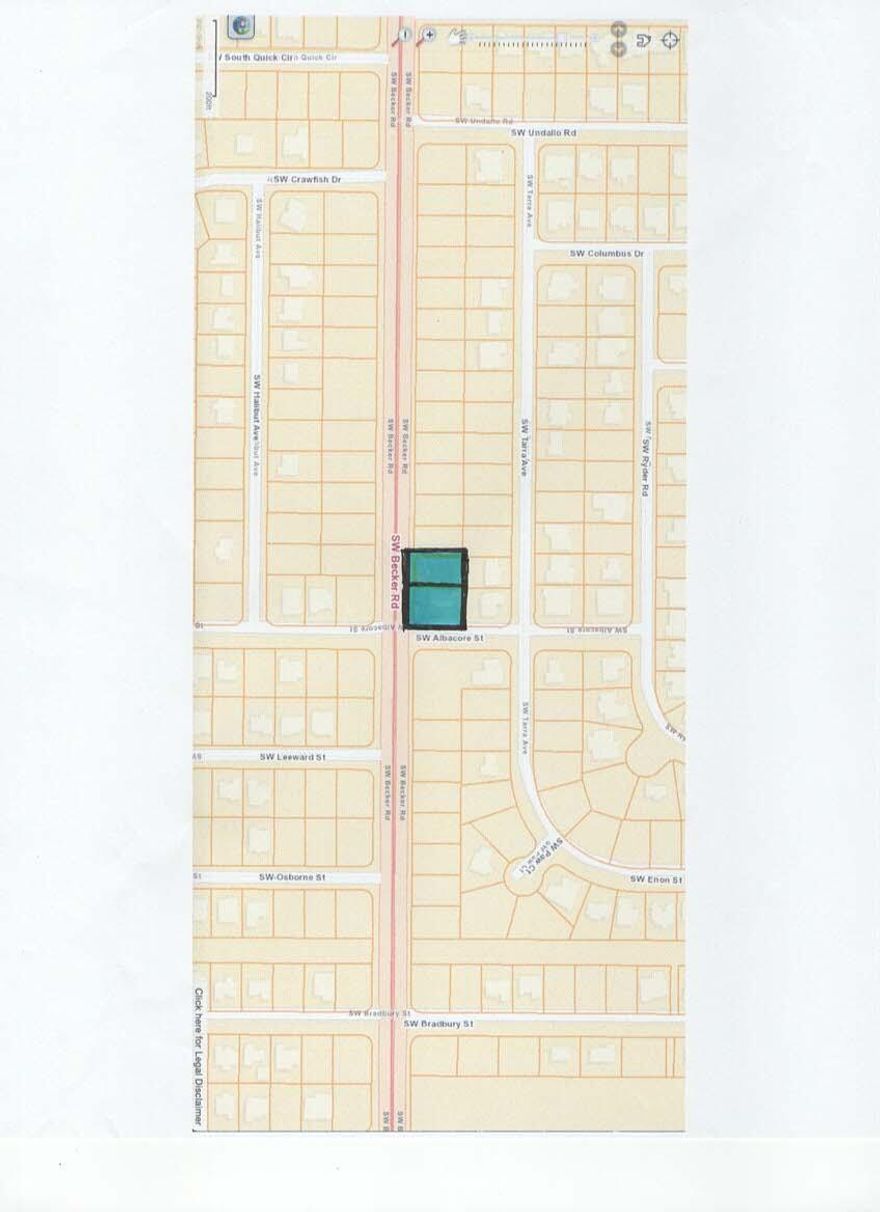 Parcel to be sold with adjoining corner lot on Albacore Street. Close to Martin County and major highways. $225,000 for both lots.