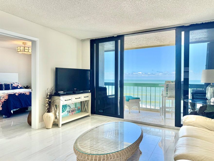Come and enjoy the sound of the waves crashing off your living room AND master bedroom balcony all year long! Enjoy the sea breeze and salt air just steps away from the ocean! Take a stroll down to the pool or walk right out to your private beach! This 9th story unit features new floors and breathtaking views- ocean to the east, and river views on the west! Amenities include two large pools (one heated), a recreation center, fitness room, tennis and pickleball courts, shuffleboard, billiard table, 2 libraries, a car wash area, and laundry room. This unit is available furnished/unfurnished upon request. Cable, water & internet included. Do not miss this opportunity!Regarding potential short-term lease: January-April $4,500/month; May-December $3,000/month. Cable, water, WiFi, electric