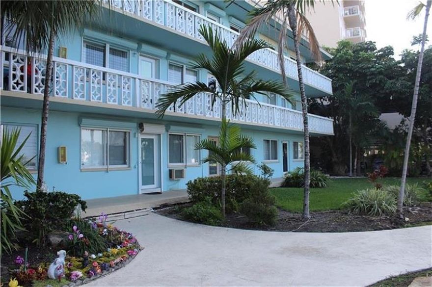 Beautiful water view first floor unit in smaller 3 story building. Freshly painted. One parking spot only. Ready for your upgrades to make this your dream home. Building has new roof, has completed the 40 year inspection and getting ready for elevator upgrades. Brand new Hurricane Impact windows and doors. Super location. Boat dockage when available, short waiting list.