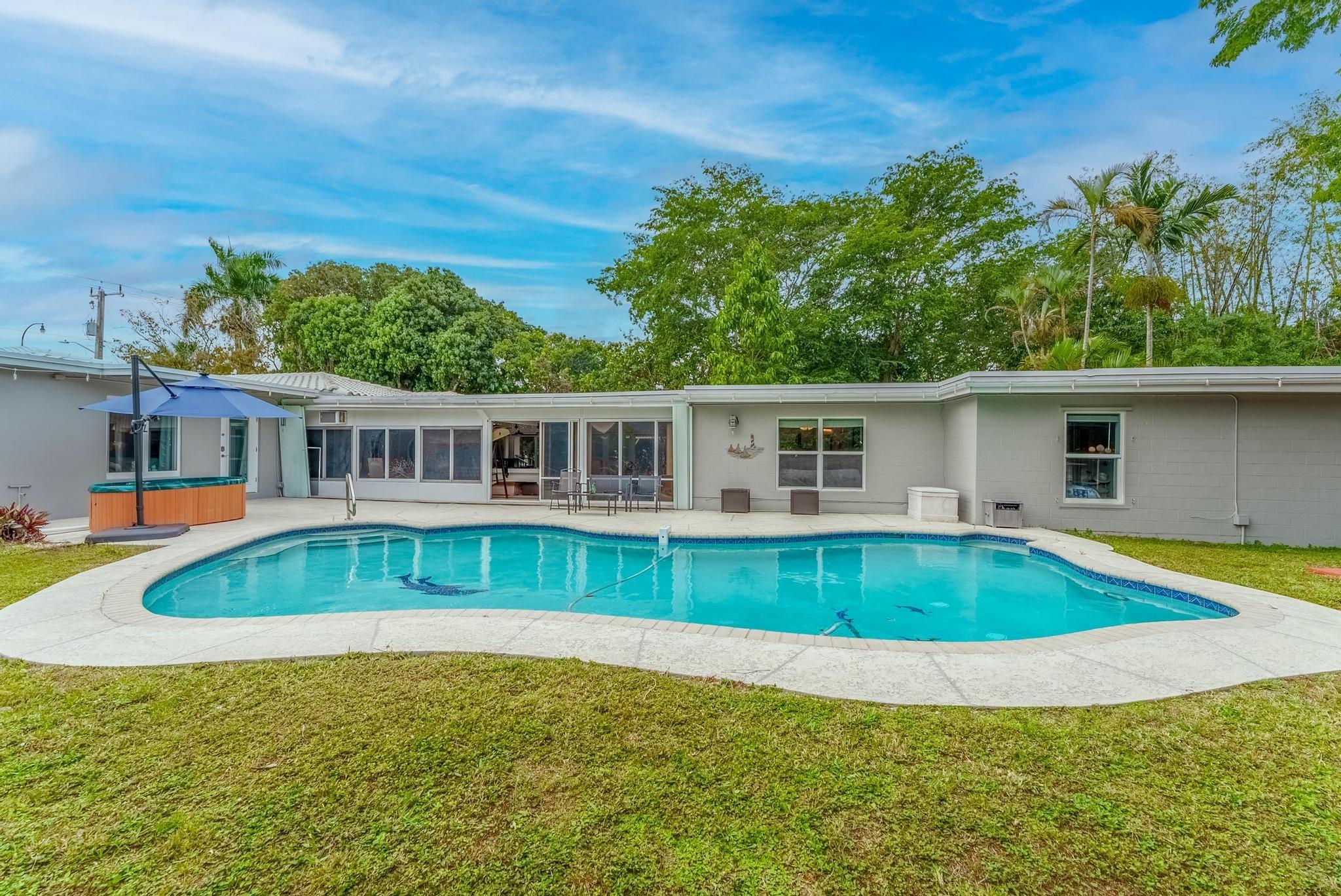 Private estate on over an acre with NO HOA. Spacious property featuring a 3BR/2BA main home with an office + a 1BR/1BA guest house. This home is bright and spacious. Upgrades include brand new appliances, impact windows, a 6-year-old roof, and a pool. The property is fully fenced with an automatic gate for security. Listed below recent comps. Priced to sell!