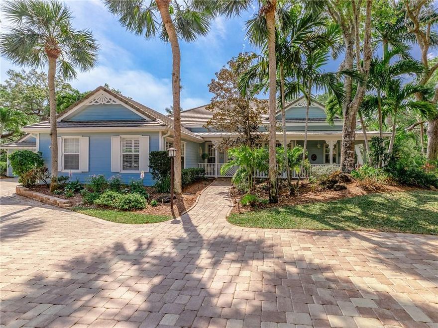 New Metal Roof being installed before closing! Charming & unique, this updated home on over 1/2 an acre is in the rarely available & highly sought after Indian Trials!  As one of the premier island communities in Vero, Indian Trails boasts 5 har-tru tennis courts, a clubhouse and pool, marina with river access, beach house with beach access and a guard gate.  After spending your day at the beach, on the river or on the tennis courts, come home to an enclosed family room with indoor spa or go for a dip in the pool. With an upgraded kitchen, 2 living areas and a dining room, this home will fit any size party. Don't miss out!