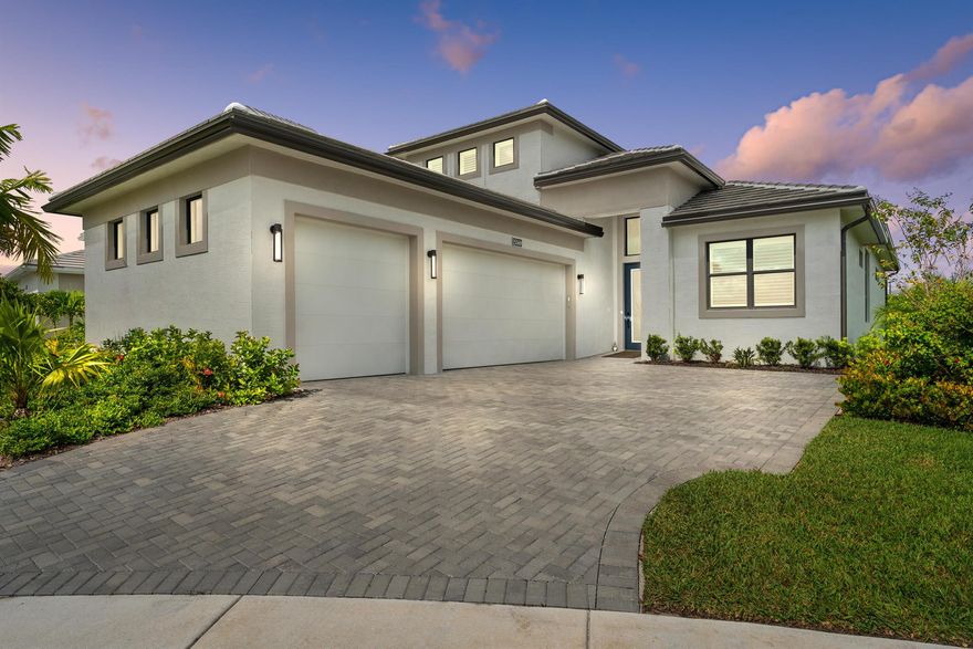 Stunning 3-Bedroom + Loft (Optional 4th Bedroom), 4-Bath Home in Cresswind at Westlake!Welcome to this beautifully upgraded home located in Palm Beach County's newest city--Westlake! Situated in the highly desirable Cresswind community, this exceptional residence blends luxury, comfort, and smart design throughout.Step inside to an open, airy floor plan featuring 11-foot ceilings with tray, 10-foot sliders, and luxury vinyl flooring. The chef-inspired kitchen boasts 3'' quartz island countertops, soft-close cabinetry, and a spacious design ideal for entertaining.