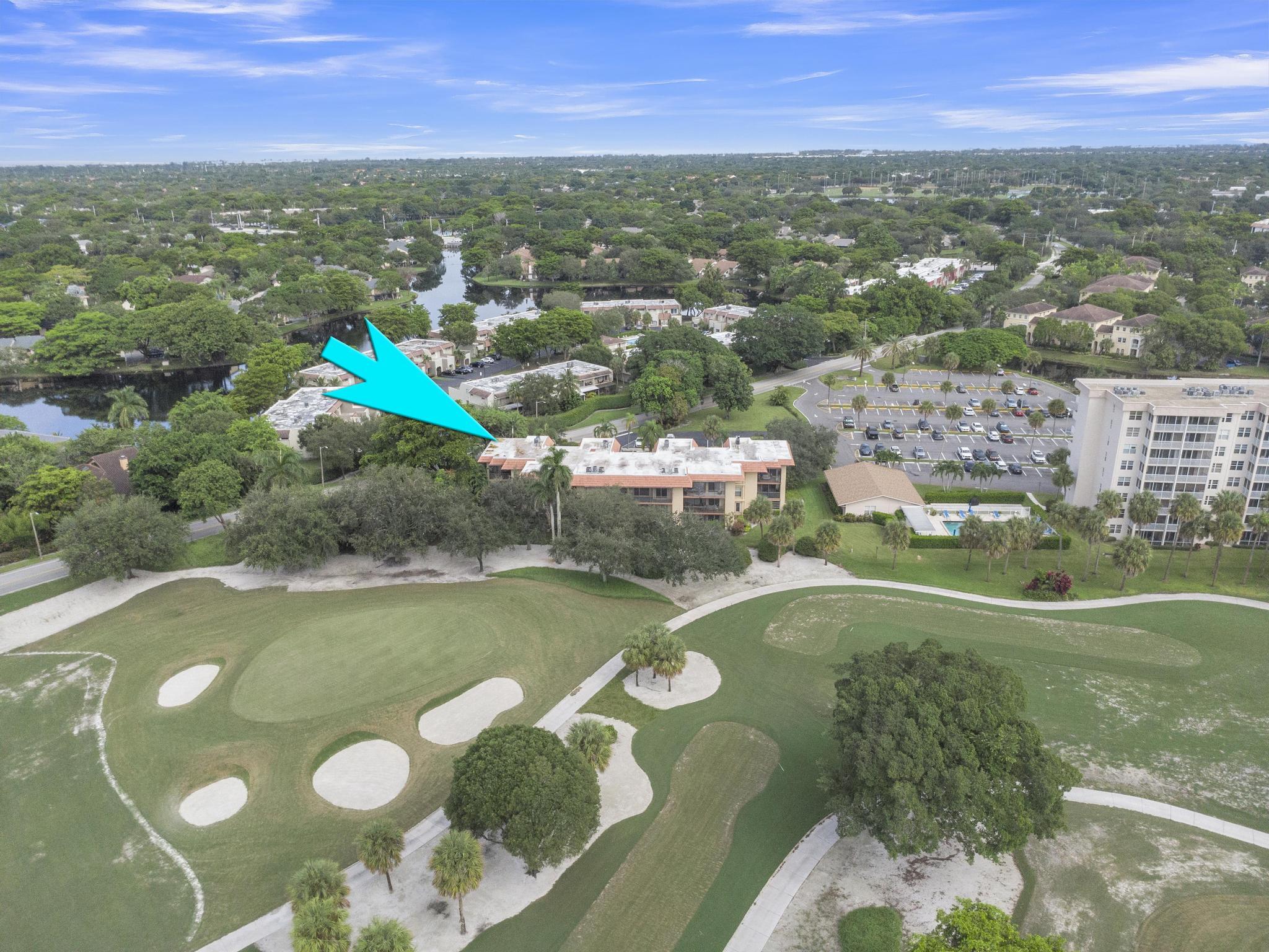 Wake up to panoramic green vistas and beautiful golf-course views in this light-filled third-floor condo set along the Jacaranda Golf Course. A spacious balcony--accessible from both the living room and the primary bedroom--creates the perfect spot for morning coffee or sunset unwinding. Tile flooring anchors the main living areas, and an elevator provides effortless access. Residents enjoy a sparkling pool shared with 250 Jacaranda next door. Located in the vibrant heart of Plantation, you're minutes from shopping, dining, entertainment, and major roadways. Association includes water and basic cable (per association). -- buyer to verify details with the association. An excellent primary home, seasonal retreat, or investment opportunity. Easy to show.