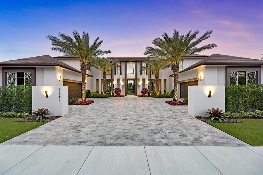 El Sueno is a one-of-a-kind home in the sought-after Palm Beach Polo & Country Club. Primark Partners have collaborated with Affiniti Architects, Decorators Unlimited, and RWB Construction to create this 11,654-square foot 5 bedroom contemporary property boasting 144' of water frontage. Rare marbles were imported from the hills of Italy, gorgeous walnut cabinetry was sourced from Canada, and custom furniture was meticulously designed to give the home an exclusive touch. A gourmet kitchen with Subzero and Wolf appliances, large master suite with morning bar, his and hers master bathroom, and three large second-story guest bedrooms with en suite bathrooms top the list of features. Additionally, no detail was spared in the design showcasing an outdoor kitchen and resort-style pool & spa.