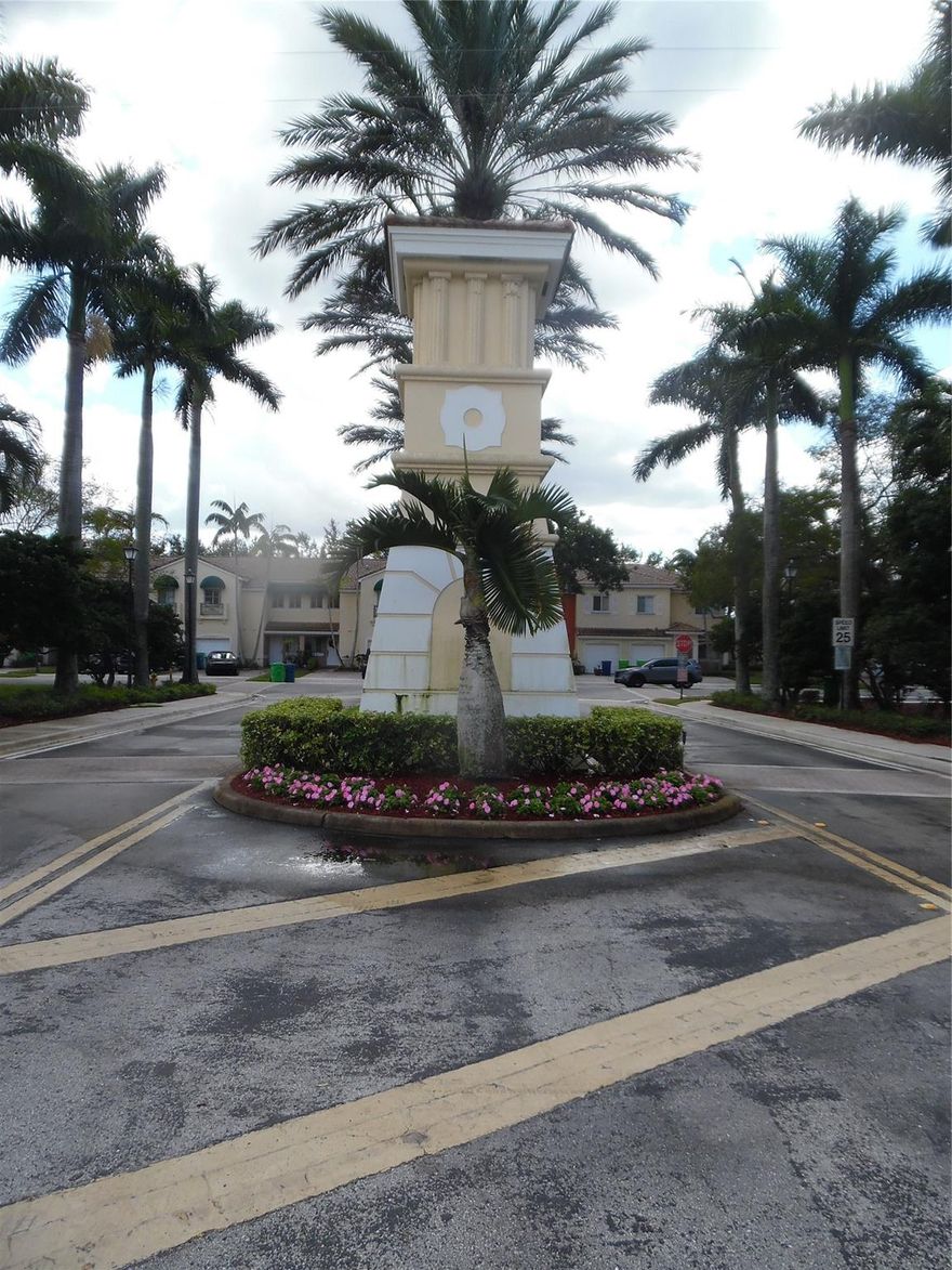 Location! Location! Location!. This lovely move in ready 2 bedroom 2.5 baths townhome is minutes to Sawgrass Expressway, Sawgrass Mall, BB&T stadium. Entrada at Sunrise is a very popular and desirable area. This spacious home features garage with automatic door opener, double brick paver driveway, porcelain tile floors ground level; new luxury vinyl floors on the second floor. Large master bedroom suite with oversized walk-in closet and a gorgeous master bath with double sinks, separate shower stall and  bathtub. The ground floor boasts a separate living room, formal dining room, cozy family room and a nice size kitchen. Must have good credit and background. Send offer along with complete application, ID, credit and background reports, proof of funds & income.