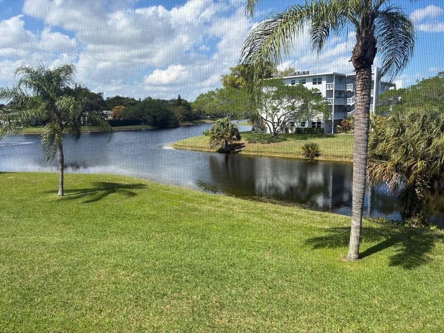 WATER VIEW, 2nd Floor, 2 bedroom, 1.5 bath in High Rise Building. Located in active adult community in the heart of Deerfield Beach.  Well maintained building! NEW A/C, NEW Electrical Panel. Kitchen appliances only a few years old. CVE offers resort style amenities including a lavish clubhouse, 1,500 seat theater, premier performances, shuttle buses, state of the art gym, pickleball, tennis, pools, movies & classes. Close to shopping, restaurants & beach. Assoc claims 55+.