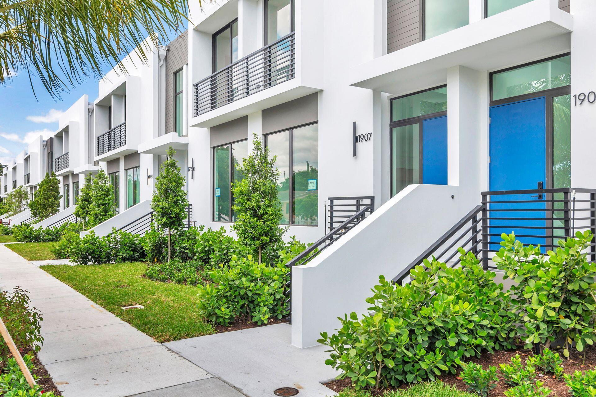 Park Central is a contemporary new townhouse build centrally located near downtown West Palm Beach, airport, shops and dining. The open floor plan allows an easy flow for entertaining with an enormous upstairs boasting 3 bedrooms all with en-suite baths, upstairs washer/dryer, large windows and light filled rooms that make the spaces feel even larger. Each state of the art kitchen features Thermador appliances, plenty of storage and a large island. Just outside the back patio is a private splash pool and 2 car garage. 14 total residences make up this unique, boutique community. This residence is also listed for rent MLS # 11008473.