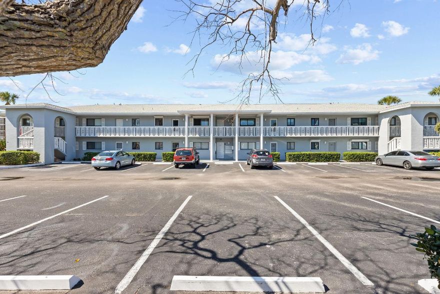 In the Heart of Cocoa Beach, this 2 bedroom 2 bathroom second floor corner unit makes a perfect home, getaway, investment or all three! Just a few minutes to the beautiful space coast beaches. Currently rented and comes fully furnished with BRAND NEW AC, this 1,058-sqft home plus patio offers a cozy retreat with modern conveniences. The unit features a spacious living area, a functional kitchen, and a screened-in patio perfect for enjoying the serene views. Bonus Full size washer and dryer inside unit. Beautiful, all ages, pet friendly community has many amenities, including two pools (one heated), a clubhouse, a boat ramp, and a community dock. The property is conveniently located close to shopping, dining, and the beach, making it an ideal spot for both relaxation and entertainment.