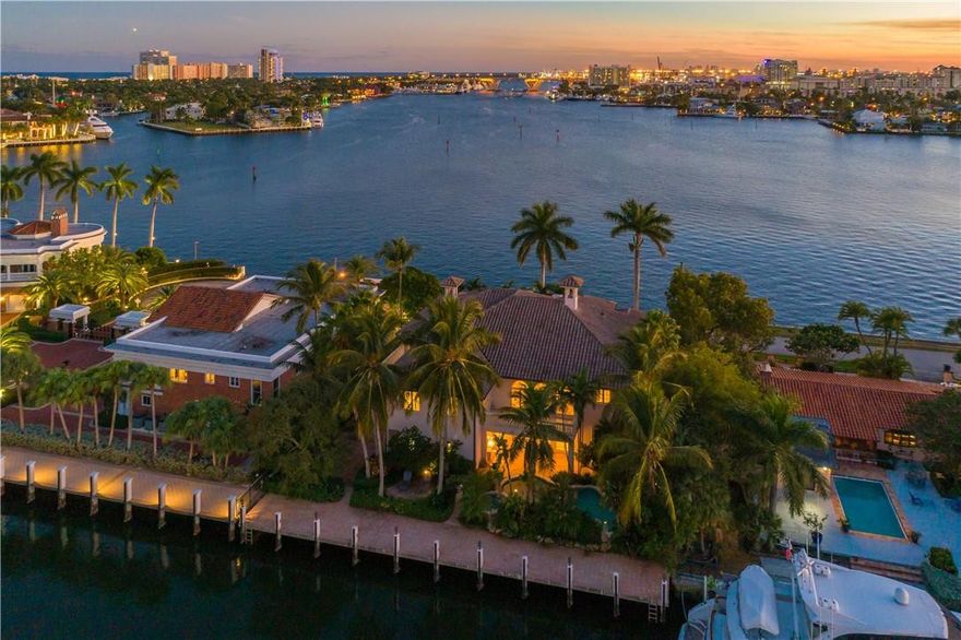 THE BEST VIEW OF FORT LAUDERDALE IS FOR SALE!!! This stunning Mediterranean mansion is sitting on one of the most precious waterfront lots the city has to offer. Located in the historic neighborhood of Rio Vista, which is incomparably beautiful and well maintained. Allowing majestic resort style living with exceptional views, design and craftsmanship. This three story home sits upon 100' of prime waterfront, features a massive master bedroom with his and hers bathrooms & walk in closets, soaring ceilings, marble floors throughout, and gourmet chef's kitchen. This unique style and location makes this perfect for someone that is in search of something special.