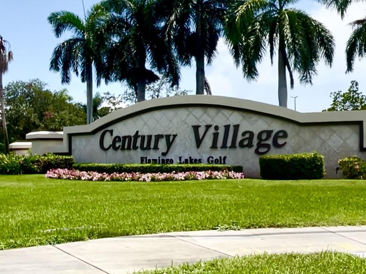 Welcome home to Century Village, where sophisticated condominium convenience meets luxury resort-style amenities. This two bedroom, one and a half bath unit boasts an extra large balcony and tranquil water views. Open concept floor plan, plenty of natural light, and oversized windows. Walking distance to the golf course. Located in Kinsgley village. Directly adjacent to the multi-million dollar clubhouse, where you'll find everything from indoor pool, billiards, theatre, clubs, fitness classes, pickleball, tennis, live entertainment, and endless opportunities for socializing. Century Village also offers a medical center, onsite pharmacy, and complimentary shuttle buses. An amazing opportunity for a two bedroom unit at a great price. Investor friendly and ready for your personal touches.