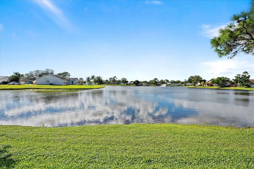 Charming Lake-View Townhome in Jupiter Village. Enjoy peaceful lake views from this well-maintained and updated 3-bedroom, 2-bathroom furnished townhome in Jupiter Village. The practical split-floor plan offers good privacy, and the living room features vaulted ceilings that add a sense of openness and light. Two private patios provide pleasant outdoor space—great for morning coffee, casual meals, or simply relaxing while taking in the lake view and Florida breeze. This home is move-in ready with hurricane-impact windows and doors, plus durable Hardie board exterior siding for added peace of mind. Conveniently located in pet-friendly Jupiter Village (one pet allowed, personal pickup trucks permitted), you're close to Jupiter's beaches, restaurants, shopping, golf courses, and highly rated highly rated schools. Community amenities include a pool, clubhouse, playground, tennis courts, and basketball courtsperfect for everyday enjoyment.

A great opportunity to own a furnished lake-view townhome in a desirable Jupiter community.