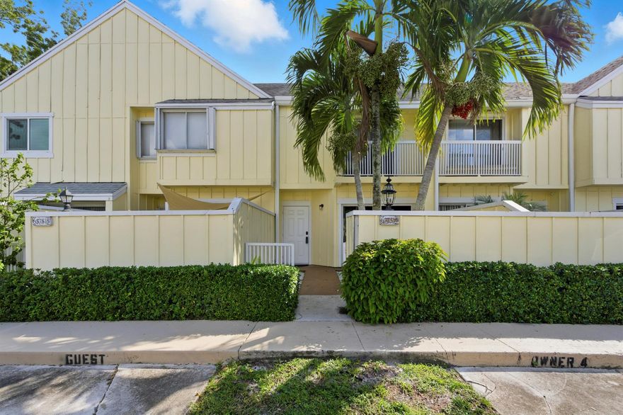 Rare opportunity in the first phase of Riverwalk! This charming 2-bedroom, 2.5-bath townhome features dual bedroom suites with private balconies, a screened patio, fresh paint, and new privacy wall caps. The hardboard exterior adds lasting appeal. Enjoy a boater's paradise with community boat storage, kayak and paddleboard racks, and a private boat ramp for easy Intracoastal access. Riverwalk offers three pools, tennis and pickleball courts, playground, and lighted sidewalks shaded by canopy oaks perfect for evening strolls. Pet-friendly, peaceful, and minutes to Jupiter's beaches, dining, and shopping, this community captures the essence of waterfront living.