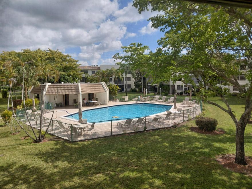 Spacious 2/2 Condo on the 2nd Floor, All Tiled, Freshly Painted, Great Dining-Room & Living-Room Areas. Large Kitchen w/ Recessed Lights, Brand New Range, Newer AC. Master Bedroom w/ walk in Closet, Master Bathroom partially renovated. Good size 2nd Bedroom, guest Bathroom w/ Shower Only. Enclosed Balcony. Fantastic Pool and Garden views. Rent incl. Water, Cable and soon Internet will be included. Condo Association requires minimum 700 Credit Score and $42,500 Annual Income. Relax at the Beautiful Pool Area. Gym, Tennis, Cabana  area, Bingo and much more. This is a 55+ community.