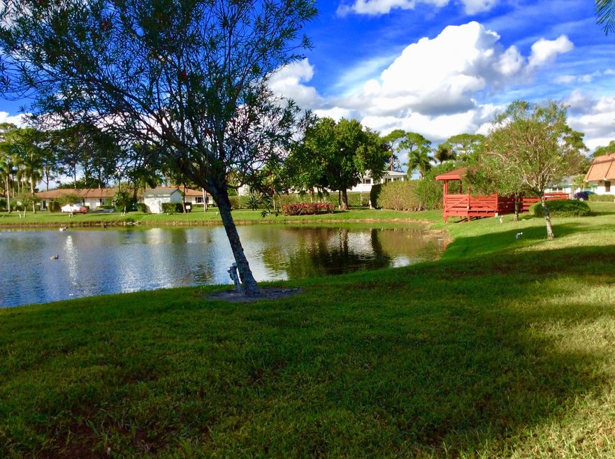 Welcome to Waterfront Living in Highly sought-after Bridgeview 55+ Community! ANNUAL UNFURNISHED or FURNISHED. Well Maintained, Clean, Private Entrance, 1 Story, Screened Sun Room, Private Backyard and centrally Located in the Heart of Delray Beach makes this a perfect Home! As you enter this Stunning Residence , you'll be immediately impressed by the abundance of natural light that floods the space. The Living Room flows seamlessly into the Dining area,making it the Ideal Spot for Entertaining Family & Guests. Step outside to your Private Oasis,a screened-in Spacious Patio that overlooks a Serene Garden Area for strolling. Enjoy Peacefulness and Tranquility that surrounds you as you unwind after a long day. The Eat-in kitchen is a Chef's Dream, Full-size Washer/Dryer, Ample Storage.   Deeded Private Dedicated Parking Spot. Retreat to the Primary Master Suite and bask in the Breathtaking Views of the lush greenery that surrounds your private peaceful Sanctuary. Included in rent are Cable, Internet, Water, Exterior Pest, Garbage, Pool, Tennis, and much more. Located just a short distance from I95 and the Turnpike, this Bridgeview Condo is conveniently located within minutes of everything you could ever want or need. Enjoy the Best of Delray, including fabulous Beaches, Upscale Shopping, Dining, Professional Tennis, World-class Arts and Cultural Scenes of all Kinds. For those Seeking Nightlife, you'll be in the Heart of it all. Atlantic Ave in Delray, Mizner Park in Boca Raton, Fort Lauderdale & Palm Beach Island just 15 min away. Perfect for Seasonal Stays, minimum of 120 days. Experience the Charm of Delray Beach with it's Renowned Attractions, Pristine Beaches, and Eclectic Dining, Bridgeview Options are just moments away, offering a Perfect blend of Relaxation and Recreation. Don't miss the opportunity to Indulge in what Florida is famous for, all within the Budget-Friendly community of this Bridgeview 1-story Villa. Call Now for Your Private Tour Today!