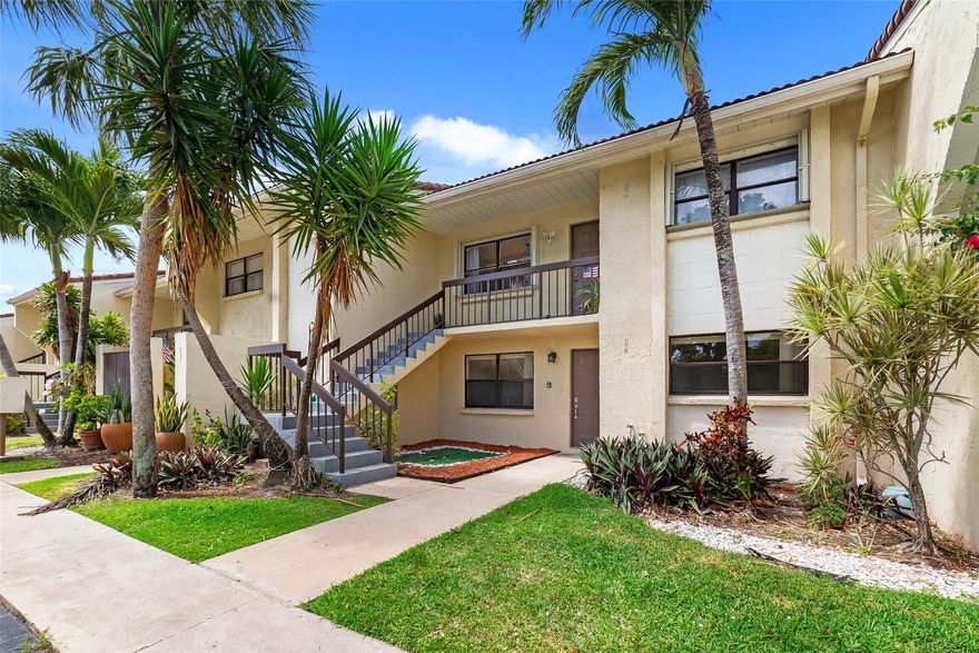 Offers due Sunday 5/5 by 7pm.  Welcome to this meticulously maintained 2-bedroom, 2-bathroom Valhalla Village Condo. Whether seeking an investment with immediate rental potential or a 2nd floor retreat for personal use, you'll be captivated by the upgraded, modern kitchen and bathrooms. The first bedroom features the only carpet in the unit, adding a cozy touch. In 2020, the property was fortified with hurricane shutters. Additionally, the kitchen received notable upgrades, ensuring both functionality and aesthetic appeal. Residents benefit from the Homeowners Association (HOA), which covers essential maintenance aspects such as the structure, roof, landscape, pool upkeep, and trash removal, all at a reasonable cost. Convenience is paramount, with close parking just outside your door.
