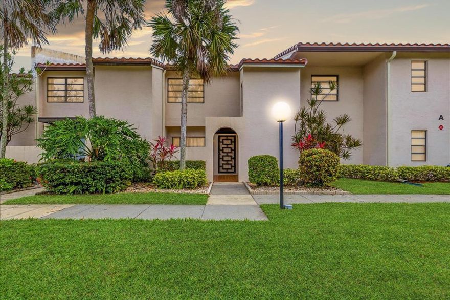 Wake up to soft morning light and tranquil lake views in this beautifully updated 2-bedroom, 2.5-bath townhome nestled within the sought-after 55+ community of Boca Lago. This home captures stunning sunrises over the water,best enjoyed from the Florida room or the screened-in balcony off the primary suite, where mornings feel calm, private, and effortlessly serene. A recently remodeled open-concept kitchen is designed for everyday living and entertaining, featuring a large quartz center island, stainless steel Samsung appliances, soft-close cabinetry, and modern finishes.The thoughtfully updated bathrooms continue the elevated feel with designer accents, including quartz countertops, porcelain wall tile, LED mirrors, and a spa-inspired shower that adds a touch of luxury to daily routine. Wood flooring flows throughout the first floor, while spacious bedrooms offer walk-in closets and comfortable retreats on the upper level. Recent updates include a brand new roof, 2022 A/C and water heater, and new LG washer and dryer, as well as smart-home features, including a ready-to-connect security system for added peace of mind. Ideally positioned on one of the premier parcels within the highly desirable, gated community of The Vistas at Boca Lago, this home is conveniently located near the community pool and clubhouse, as well as the Boca Lago Golf & Country Club, where memberships are available but NOT mandatory. Just minutes from the turnpike, shopping, dining, and entertainment, this residence perfectly blends comfort, convenience, and serene lakefront living in the heart of Boca Raton.