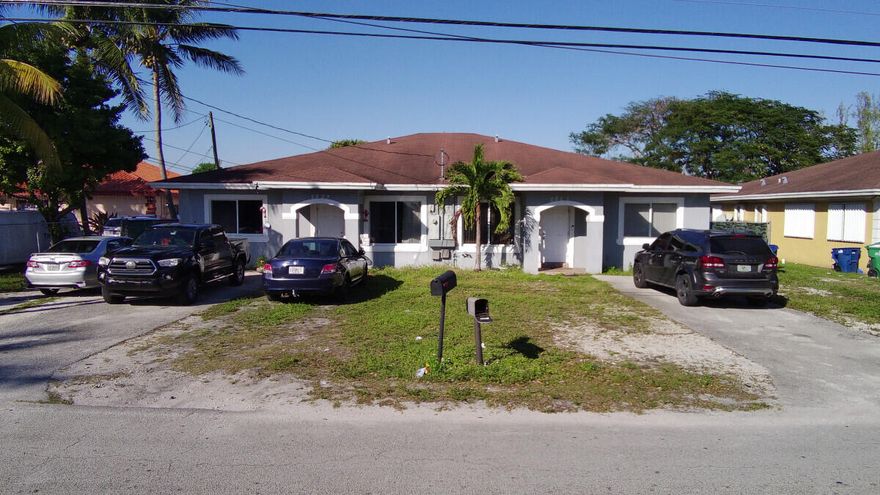 Exceptional opportunity to acquire a well-located duplex in Miami's West Little River submarket, offering stable in-place income with significant long-term upside. The property sits on an ±11,088 SF lot (.25 AC) and features a ±2,155 SF building with two income-producing units. Currently generating $4,750/month ($57,000 annually) with low operating expenses, the property delivers an estimated NOI of $43,700, making it an ideal covered land investment or value-add play.