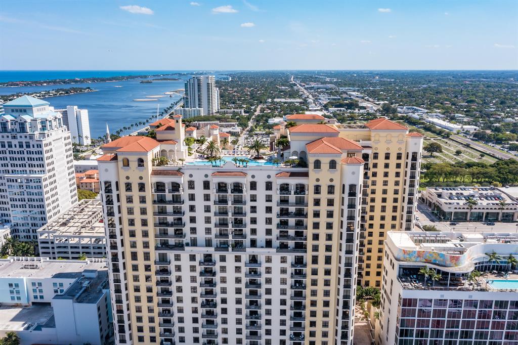 Welcome to Two City Plaza! This finely appointed condo features a 2 bed, 2 bath split bedroom floor plan with balcony, extraordinary finishes, large windows, entry foyer and interior laundry. You'll enjoy a range of top-notch amenities and exceptional service. The 21-story condominium offers a heated rooftop pool with breathtaking views of the Intracoastal, Palm Beach, and Atlantic Ocean. Amenities include sauna/steam room, fitness center, moonlight rooftop and private indoor movie theater, massage and treatment rooms, rooftop lounges, club room, outdoor gardens, valet parking, and 24/7 concierge and floating security. Pets considered on a case by case basis. Enjoy living in ultimate opulence just two blocks from Downtown West Palm Beach, minutes to beaches and international airports