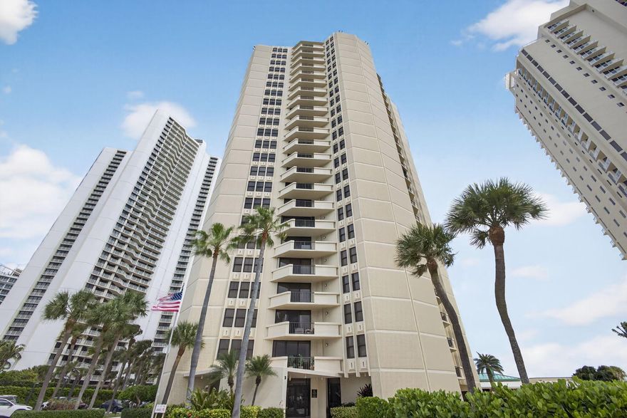 Experience coastal living at its finest in this beautifully maintained Oceanfront condo offering breathtaking ocean, Intracoastal, and city views to be enjoyed from your private balcony. This spacious residence features impact windows and doors for peace of mind and energy efficiency, along with a newer air conditioner and newer water heater for year-round comfort. The kitchen is equipped with a reverse osmosis water filtration system, ensuring fresh, clean drinking water straight from the tap. Located in a well-managed building with a new roof (2018) and all assessments fully paid, this condo is move-in ready and worry-free. Residents enjoy access to a private beach, sparkling pool, grills, tennis, game/community room and gym. Walk to shopping, dining and entertainment.