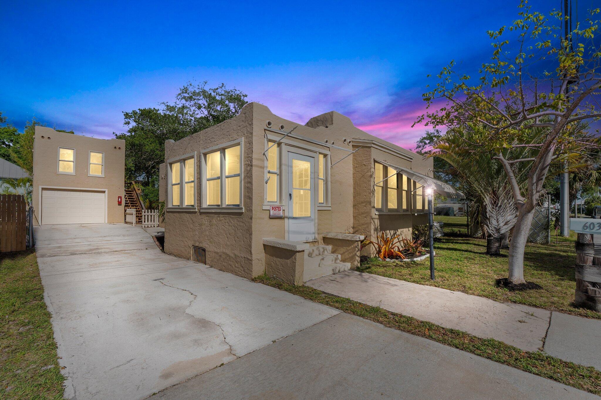 COMMERCIAL/RESIDENTIAL Live or Invest Just 3 Blocks from $1.5M Villas at King's Landing. Step into timeless charm with this beautifully restored 1901 Spanish-style gem--perfectly blending historic character with modern living. This property offers a rare opportunity to own in one of Fort Pierce's most rapidly transforming neighborhoods. The main house features 3 bedrooms and 2 bathrooms, showcasing classic architectural details alongside modern updates. A detached 1-car garage includes an upstairs 1-bedroom efficiency--ideal for guests, income-producing rental, or a private office.Set in the heart of downtown Fort Pierce, you're just steps from local shops, dining, and the picturesque Indian River waterfront. This property sits in a special zoning district with incredible flexibility: