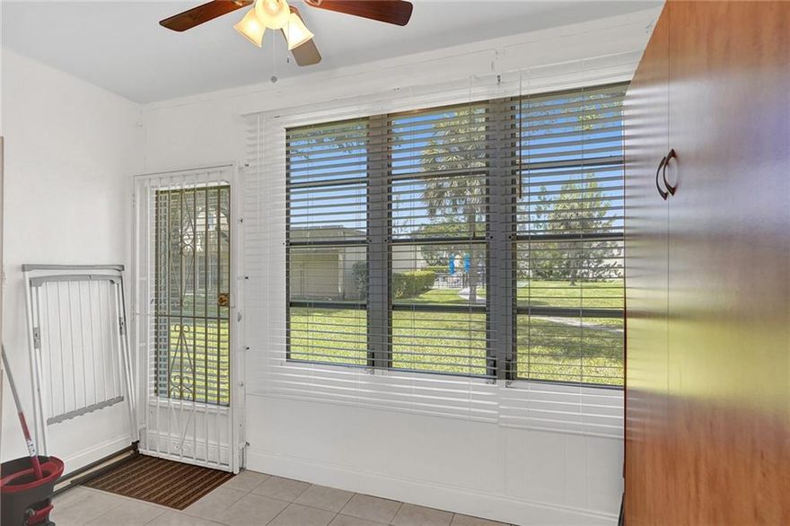JUST SIT ON YOUR BALCONY AND ENJOY THIS BEAUTIFUL FLORIDA WEATHER AND POOL.  THIS UNIT IS REALLY CLEAN AND READY TO MOVE IN.  YOU HAVE A MURPHY BED FOR YOUR GUEST TO BE COMFORTABLE.  TILE THROUGHOUT AND BEAUTIFULLY FURNISHED.  THE ASSOCIATION SAYS 55+.