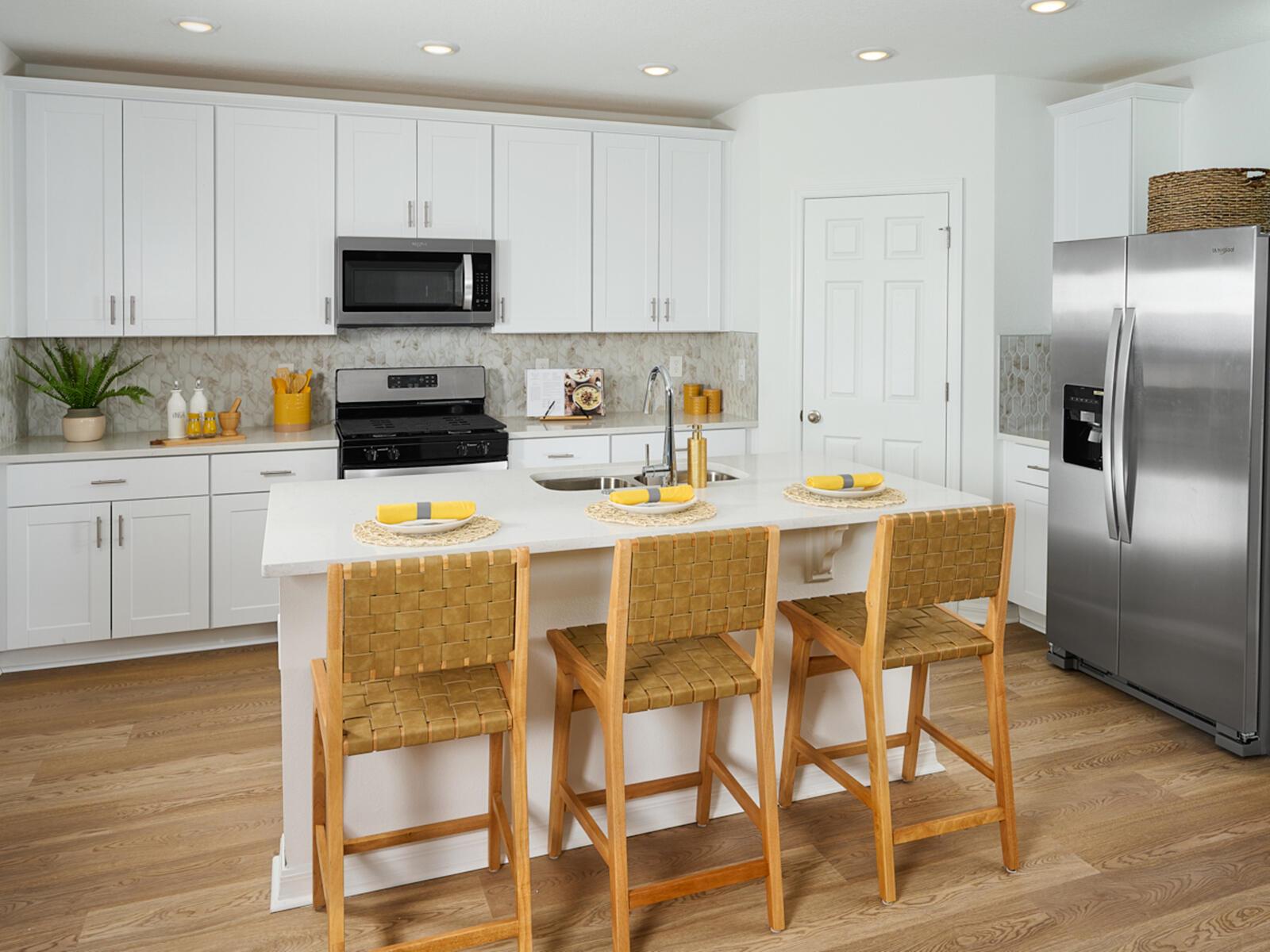 Brand-new, energy-efficient 4 bed, 2.5 bath home offers 2,340 sq. ft. of flexible living space. Enjoy a spacious kitchen that opens to the dining and great room--perfect for entertaining. Customize the flex room and loft to fit your lifestyle and unwind in the private primary suite. Additional highlights include a 2-car garage, energy-efficient features, and smart-home technology. Move-in ready homes are now available at Meritage Homes at Terra Lago. Offering new single-family homes in Indiantown, future residents will have access to resort-style amenities including a clubhouse, pool, walking trails, and more. With convenient access to both Martin and Palm Beach County, Terra Lago will be the perfect place to call home.