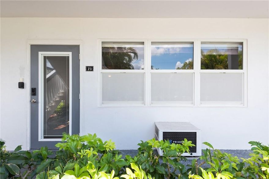 Come see this spacious 1 bedroom, 1 and a half bathroom unit conveniently located on the first floor. As you enter through the updated glass front door you will notice the hurricane impact windows. This unit has a beautifully updated kitchen with wood cabinets, granite counters and stainless steel appliances. Large primary bedroom with plenty of closet space. The enclosed patio has an exit door to the private and peaceful backyard. Century Village offers the finest amenities with its massive clubhouse, fitness center, billiards, art workshops, table tennis, clay room, stained glass workshop, theater, pickleball, tennis, heated pools, security, courtesy shuttle transportation and so much more. Gated, 55 plus community per association. Come see this spacious 1 bedroom, 1 and a half bathroom unit conveniently located on the first floor. As you enter through the updated glass front door you will notice the hurricane impact windows. This unit has a beautifully updated kitchen with wood cabinets, granite counters and stainless steel appliances. Large primary bedroom with plenty of closet space. The enclosed patio has an exit door to the private and peaceful backyard. Century Village offers the finest amenities with its massive clubhouse, fitness center, billiards, art workshops, table tennis, clay room, stained glass workshop, theater, pickleball, tennis, heated pools, security, courtesy shuttle transportation and so much more. Gated, 55 plus community per association.