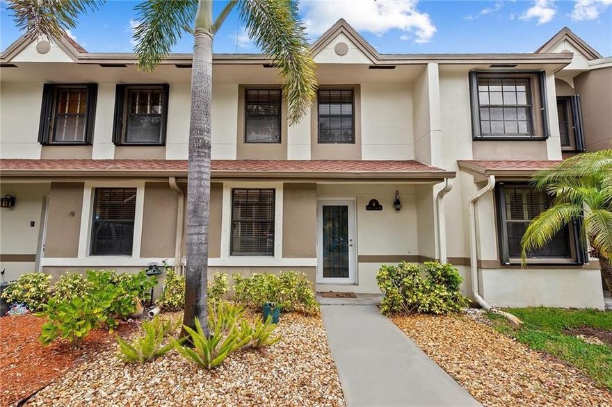 Spacious 2/1.5 townhouse located right in Downtown Fort Lauderdale! FEATURING: Impact doors, tile downstairs & luxury waterproof vinyl flooring upstairs, recessed lighting, vaulted ceilings, private back patio, exterior storage room, laundry with full-size W/D upstairs & more! Premium location in center of community with green space surrounding unit. CBS construction. City View is a fully gated 18-acre community that borders Flagler Village and the Brightline Train Station. Easy walk to The Riverwalk, Las Olas Blvd and Himmarshee. Enjoy the community heated pool and tennis court. Pets allowed! Parking for 2 vehicles.