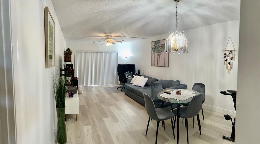 **** AUC, TAKING BACK-UP OFFERS. **** RARELY AVAILABLE GROUND FLOOR. Extra spacious 1 BR/2 BR for sale. Just 5 mins from the Turnpike and 10 mins to Sawgrass Mills Mall. Pet friendly building. Absolutely NO rental restrictions. 30 day rentals allowed. Building is up to date on all FL state requirements. We passed our 40 year inspection. Roof was remodeled at the end of 2023! Elevators updated this year 2024! Building has partial reserves. New blinds, toilet, and doors added. A/C recently serviced 5/15/24. Please see supplemental documents.HOA fee includes: common areas, water, hot water, sewer and trash, insurance.