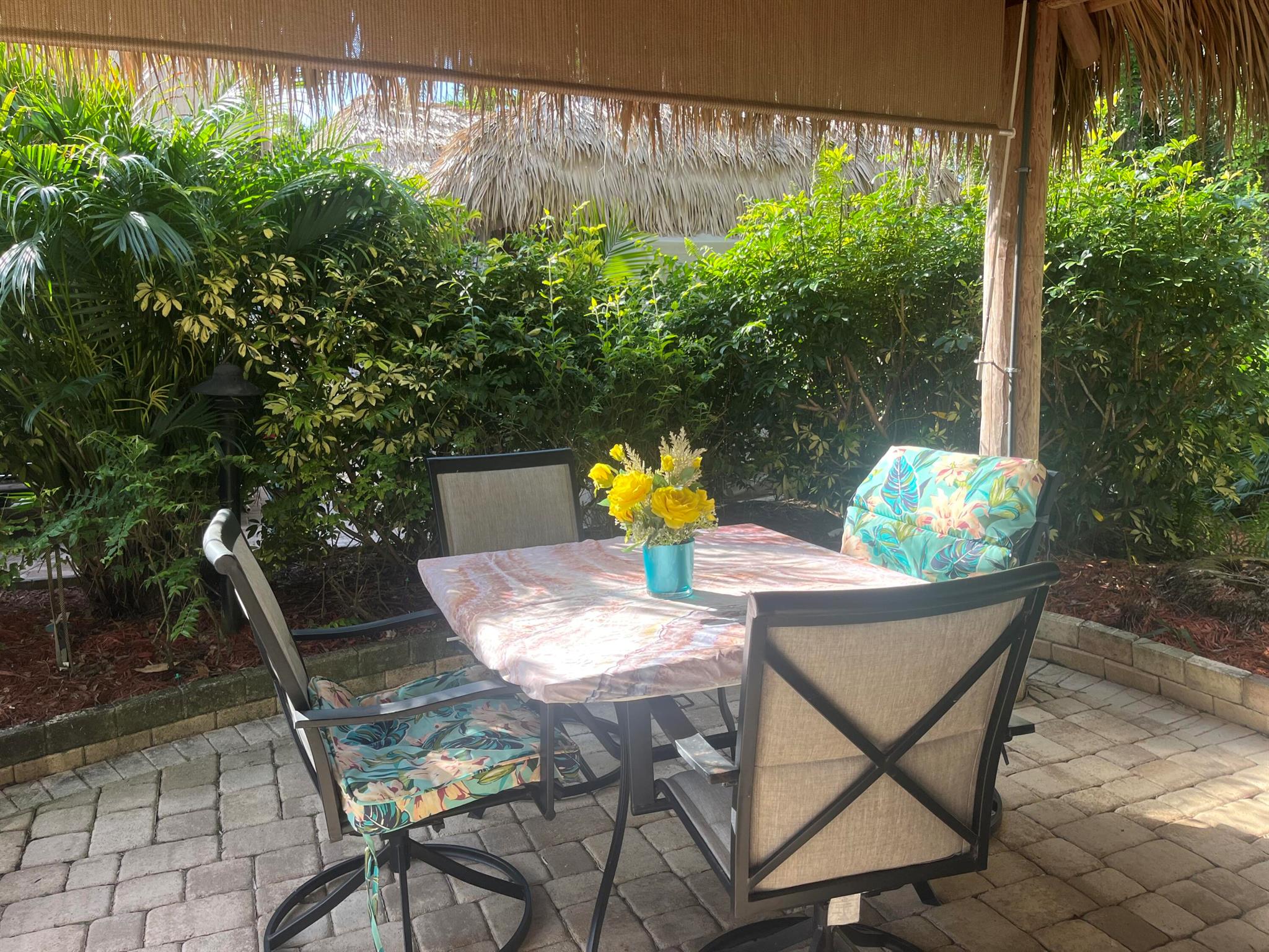 Beautiful lot for outdoor entertaining with large granite countertop. Mature landscaping close to pool and laundry facility. Private lot. Wonderful Class A motor coach Resort . 4 pools, 4 hot tubs, pickle ball, bocce ball, tennis courts, shuffleboard, darts, billiards, water aerobics,bike club and so much more Happy Hour during season on Fridays very active community .
