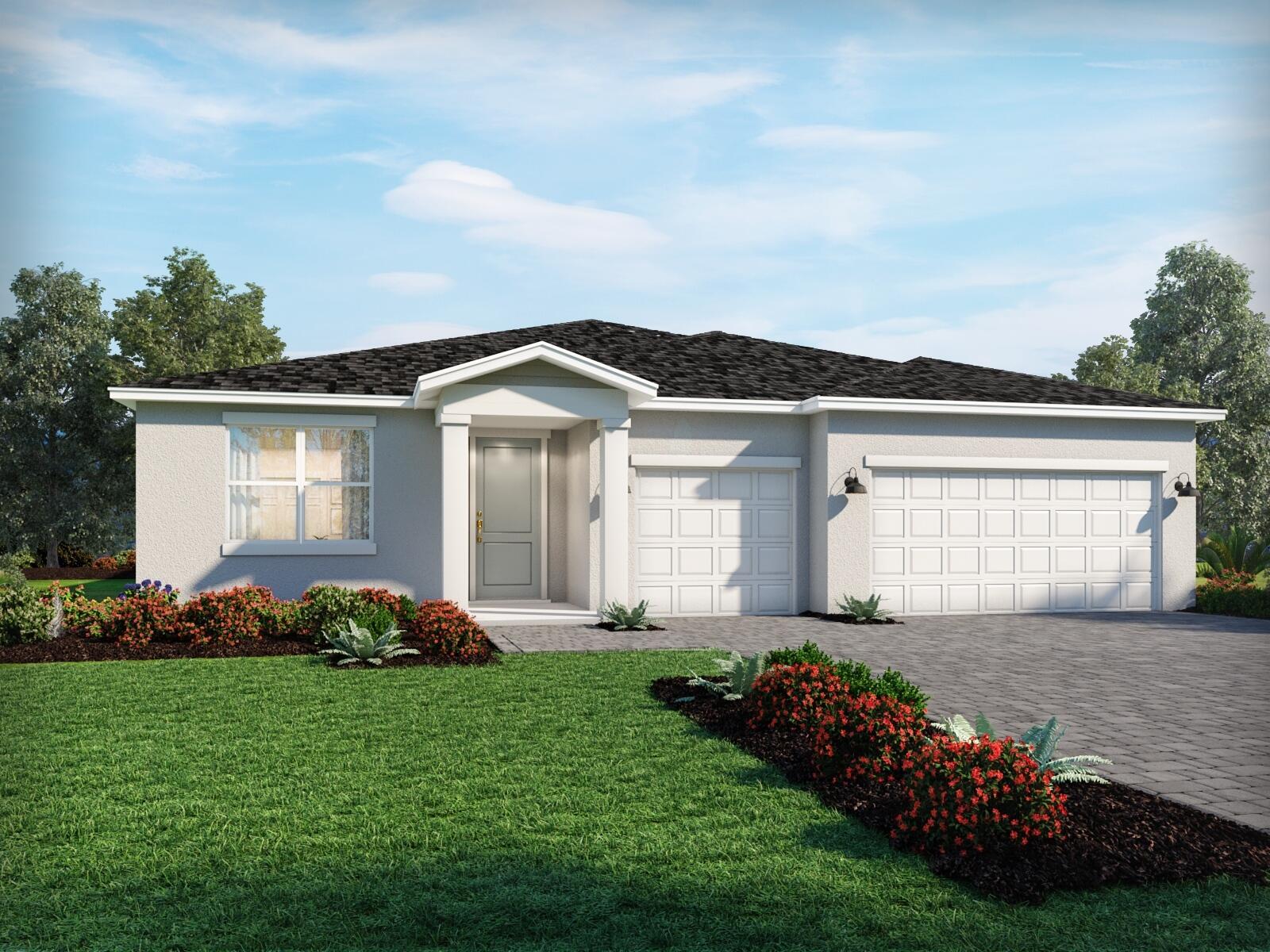 Brand new, energy-efficient lake view home! MOVE IN NOW!!! Inquire about below market rates and incentives! 3 bed, 2.5 bath home with 2,181 sq. ft. of luxurious living space, flex room and a 3-car garage. Featuring all block construction, impact glass windows, and spray foam insulation to ensure a comfortable and cost-effective living environment year-round. This home features a spacious 3-car garage and oversized laundry room that is great for extra storage. Homeowners will enjoy a gated community of homes built with the innovative, energy-efficient features that Meritage Homes is known for. With easy access to I-95 and downtown Vero Beach, Hampton Park is ideally close to shopping and dining, entertainment, and pristine beaches.