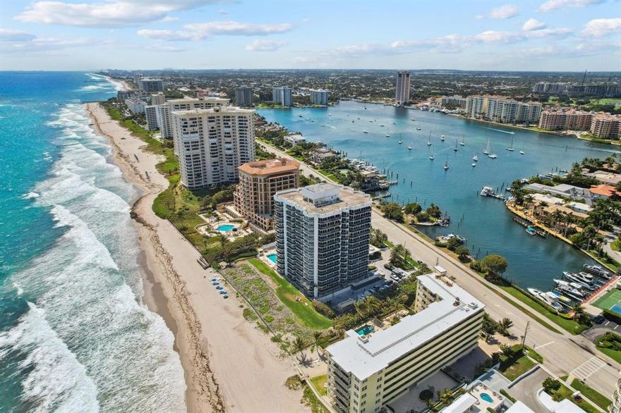 Penthouse A is the jewel of the Beresford crown. It is aptly named unit ''A'' because it possesses the best views the Beresford has to offer. This unit boasts unobstructed views of the ocean, to the north, east, and especially to the south where owners can watch boats coming and going through the famed inlet which gave Boca Raton its name. If you look west, you will have a sweeping view of historic Lake Boca Raton and its bustling activity as boaters anchor and play there on weekends. Owners and their guests can relax on the four balconies and spy the Boca Raton Resort and Club's launch, Mizner's Dream II, as she makes her regular transits between the Resort and the Beach Club. (The historic Boca Raton Resort & Club will celebrate its centennial in 2026.)