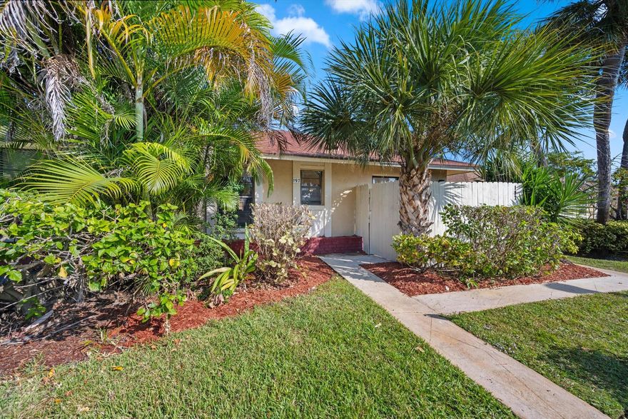 Bright and inviting, this 2-bedroom, 2-bath townhome is perfectly situated in a sought-after Boynton Beach location, just minutes from the shoreline and a short drive to Downtown Delray's vibrant dining, shopping, and entertainment scene. Inside, you'll find a well-designed layout complemented by a remodeled kitchen with features like newer appliances--including a double oven--paired with a farmhouse-style sink and timeless white subway tile backsplash. Impress your guests with the beautifully updated guest bathroom. The December 2023 roof adds valuable peace of mind, and the home also features a screened-in patio for relaxing outdoors.