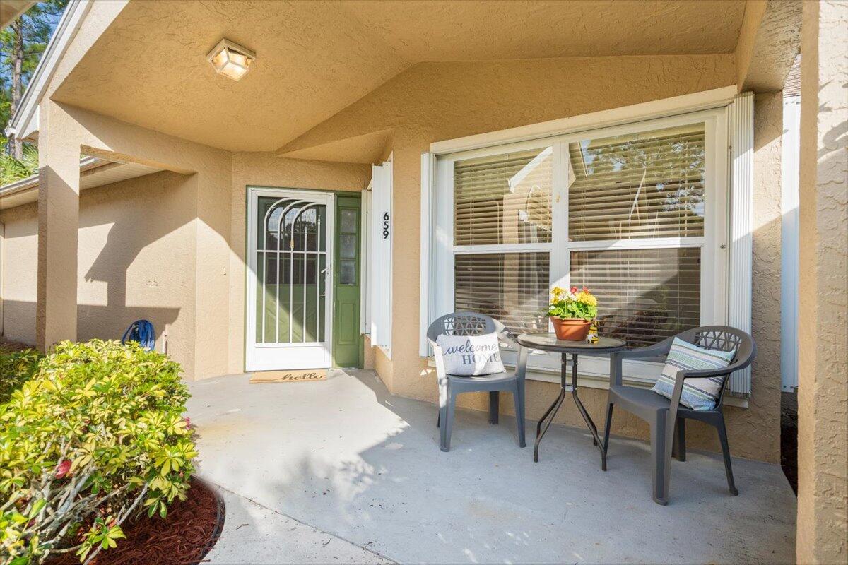 Beautiful 2-bedroom/2-bathroom Villa - largest model with 1513 sq ft in Kings Isle an active 55+ community in the heart of Saint Lucie West. Close to shopping, doctors and restaurants. The master suite has dual sinks, and a spacious walk-in closet. Floors are finished with attractive laminate wood and tile for easy maintenance and a stylish look. Enjoy the extended lanai, offering a private preserve view. Villa is equipped with accordion shutters for added security and convenience. A standout feature is the laundry/utility room with 18ft of extra storage space. Kings Isle has something for everyone with over 40 social and activity clubs, offering games, classes, trips and a multitude of events, sport courts, pool and spa, with a social director and full-time on-site manager