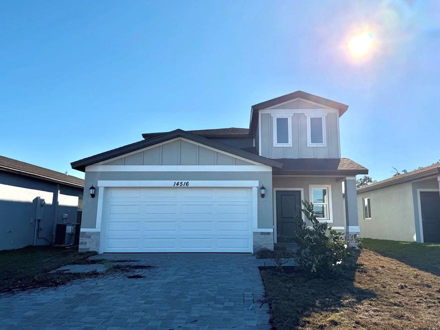 Available now! 60 day closing ready guarantee! Inquire about below market rates and incentives! Yellowstone floorplan offers 2,168 sq. ft. of two-story living with 4 bedrooms, 2.5 bathrooms, and a versatile loft. Upgrades include all appliances, window blinds, smart home technology, and quartz countertops! The open-concept main floor features a modern kitchen with stainless steel appliances and a large island that flows into the dining and great rooms. Enjoy a patio, energy-efficient features, and smart-home technology throughout. Terra Lago offers resort-style amenities including a clubhouse, pool, and walking trails. Conveniently located near Martin and Palm Beach counties, this community blends small-town charm with modern convenience.