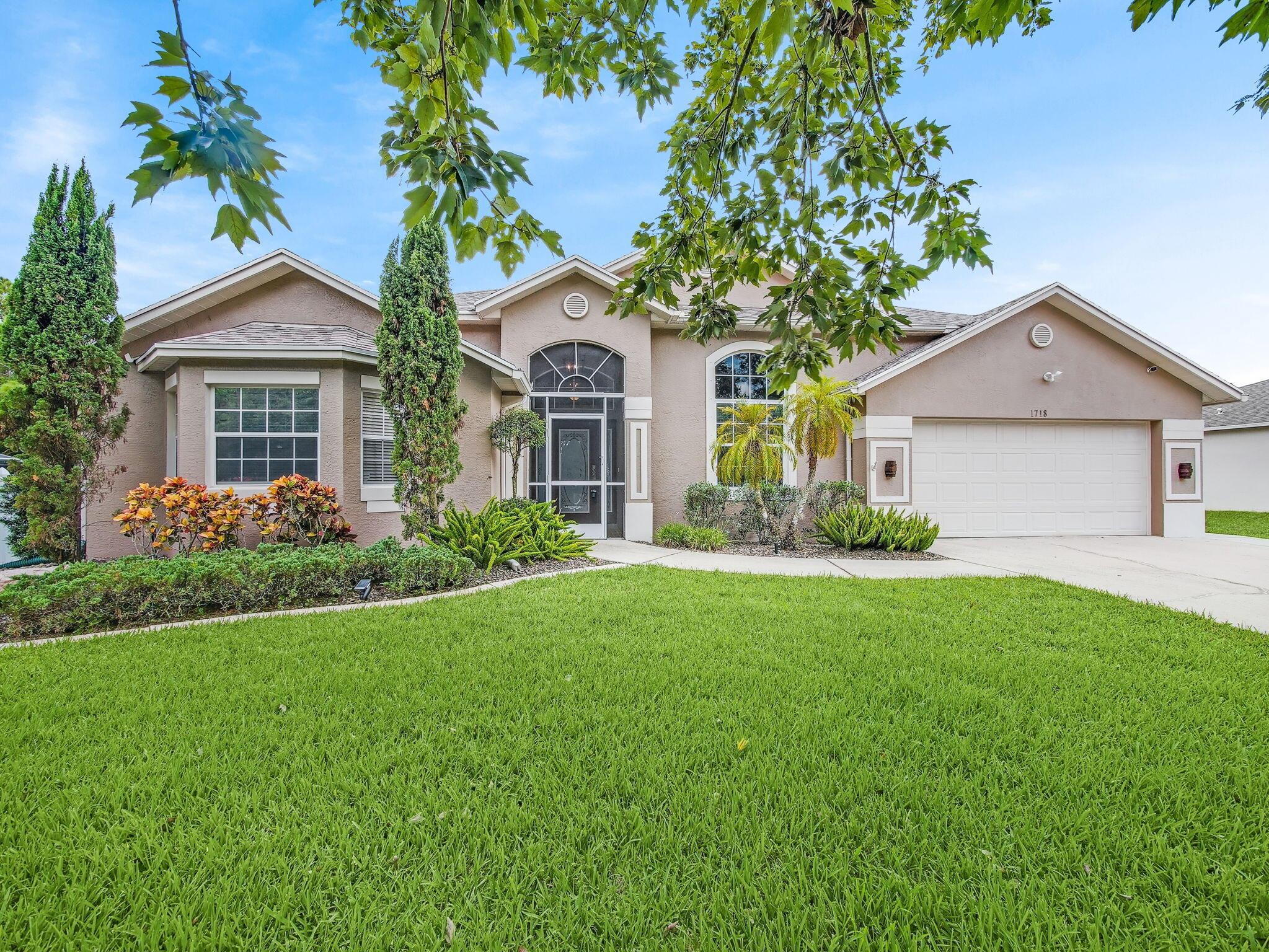 Wonderful single family home found in the Oak Hammock area of Port. St. Lucie. Boasting 3 bedrooms plus a Den and 2.5 bathrooms, this house offers a perfect blend of comfort and style. On a 1/4 acre, home features a spacious 2470 square feet of interior living space. A kitchen with granite countertops and lovely cabinetry. Fenced back yard providing privacy while you enjoy hot-tubbing on your covered and screened porch. Recent updates include a new roof in 2024, 2025 Hot water heater, and 2020 HVAC. Property also comes with a 10x16 shed equipped with electric power. 4 zone irrigation system - public water sourced. Home wired with generator outlet (30 amp) and supplied cable. Conveniently located. Price to sell. Listed under appraised value. Hurry this home won't last!
