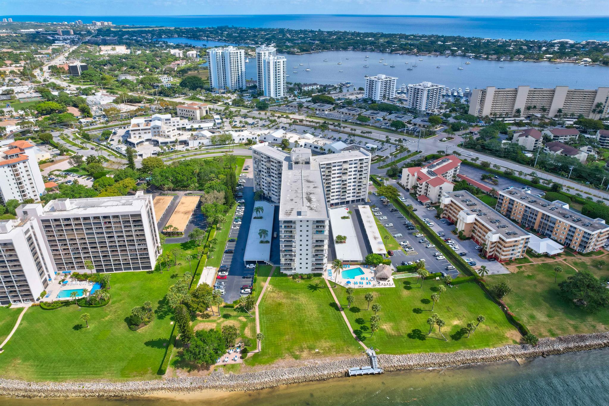 Welcome to the Gemini. One of North Palm Beach's treasured condo's along the intracoastal waterway. This completely renovated unit is ready to be enjoyed by it's new owners. The entire Gemini Condo has undergone vast improvements in the past several years and it shows from the moment you enter the lobby. Upgraded aesthetically, structuraylly and added and imprioved amenities both inside and outdoors along the water. In the unit the kitchen, bathrooms, and flooring are just some of the renovations in this spacious 1143 sf 2 bed 2 bath condo. Hurricane Impact sliders and stackable washer and dryer as well. The amazing panoramic views of the waterways, North Palm Country Club and waterfront homes can be enjoyed from the large balcony. Elevator assessment will be paid in full by sellers.
