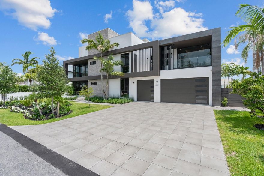 Just Completed! Certificate of Occupancy In Hand! Brand New Contemporary Waterfront Masterpiece By Designer Nick Terzeiv, Double P Construction. Thoughtfully Created Open Floor Plan Offers A Lifestyle Of Relaxation & Comfort For Those That Appreciate The Absolute Best In Elegant Finishes. A Perfect Retreat w/Floor To Ceiling Windows Simply Everywhere, As The Massive Outside Water & Living Areas Are Seamlessly Brought In To Every Room. Only Two From The Point Feels As If The Intracoastal Is Just Past Your Beautiful Pool/Spa. Experience Pure Delight As Your Elevator Takes You All The Way Up To Your Private Roof Terrace w/Half Bath & Covered Loggia In The Sky. At Night Feel The Ocean Breeze Up High While City Lights Shimmer On The Water!