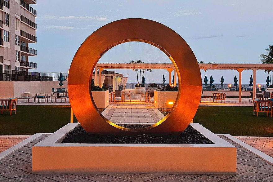 Beautiful 2 bedroom 2 bath residence with incredible ocean views. Watch spectacular sunrises in the morning from your balcony or take a stroll along the beach. This large 2 bedroom home has marble flooring, impact windows.  The Plaza South, is a well run and impeccably maintained building with semi-private elevators that open to 2 units per floor. Rich in resort like amenities with an 80'X50' infinity salt water pool, state-of-the-art gym, men's and woman's saunas, beach patio with BBQ area, huge ocean view lounge with a bar and full kitchen and a pool table/ ping-pong/library room. The Plaza South is within walking distance from many restaurants, groceries, pharmacies, physicians, shopping, entertainment and more. Move in ready.  Sink your feet in the sand and feel the ocean breeze.  Please call or text Jim Vitkus for showing options 718-570-6065. A 24 hour notice is appreciated.  No showings on Sundays or Holidays.