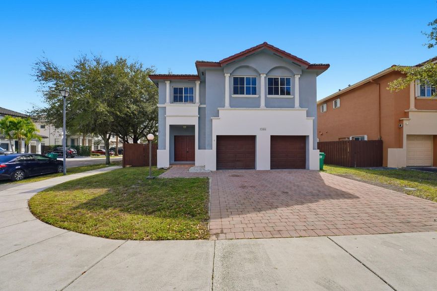 One or more photo(s) was virtually staged to illustrate potential. Beautiful 2-story home featuring 4 bedrooms and 3 bathrooms on a desirable corner lot with a 2-car garage. Enjoy an open layout with a kitchen bar, stainless steel appliances, and spacious living areas. The primary suite offers a double vanity with a separate tub and shower. Step outside to a back porch and fenced backyard, perfect for relaxing or entertaining.